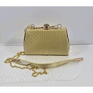 Gold Clutch Purse Unbranded 2006 Crossbody Chain/Hand Strap